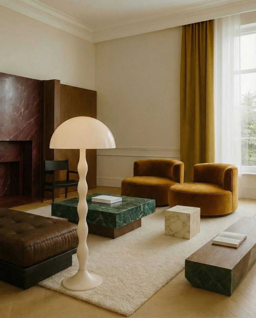 Cream Bubble Floor Lamp
